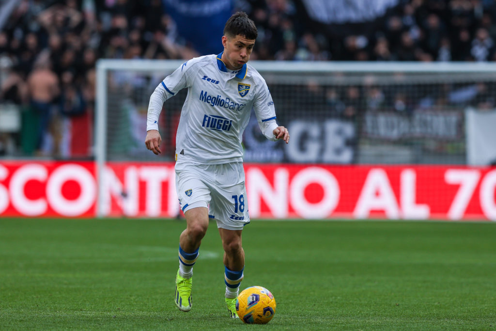 Matias Soule of Frosinone Calcio seen in action during Serie