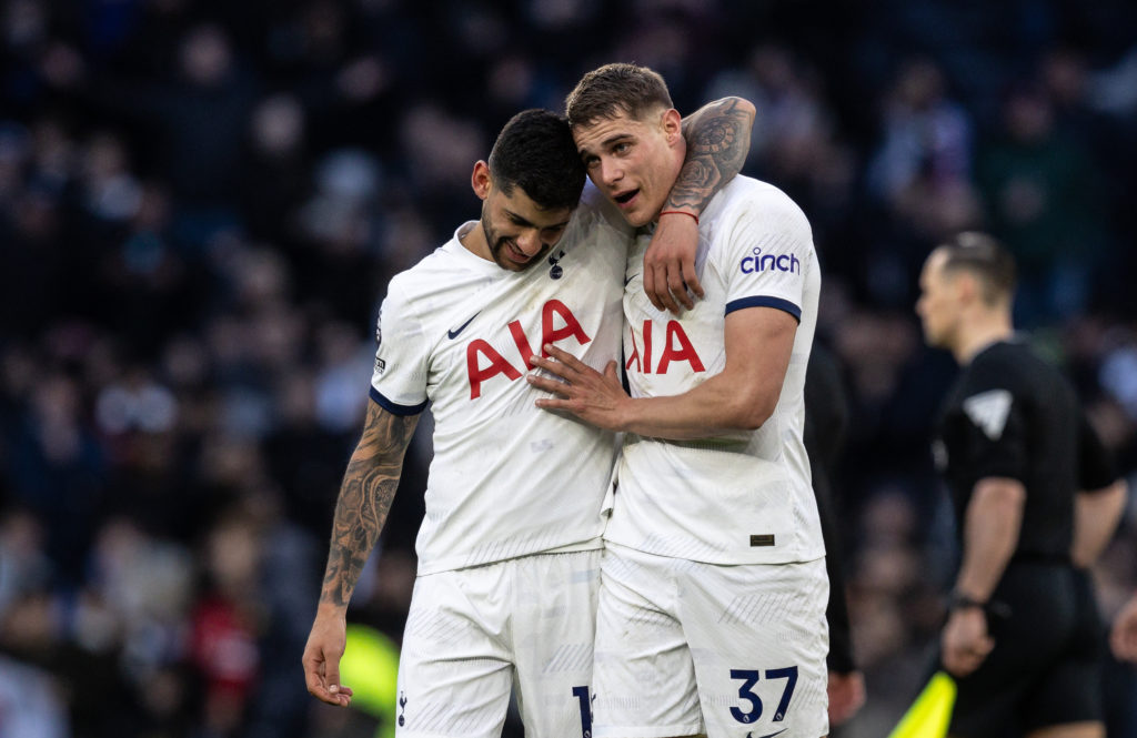 Cristian Romero and Micky van de Ven in action for Tottenham