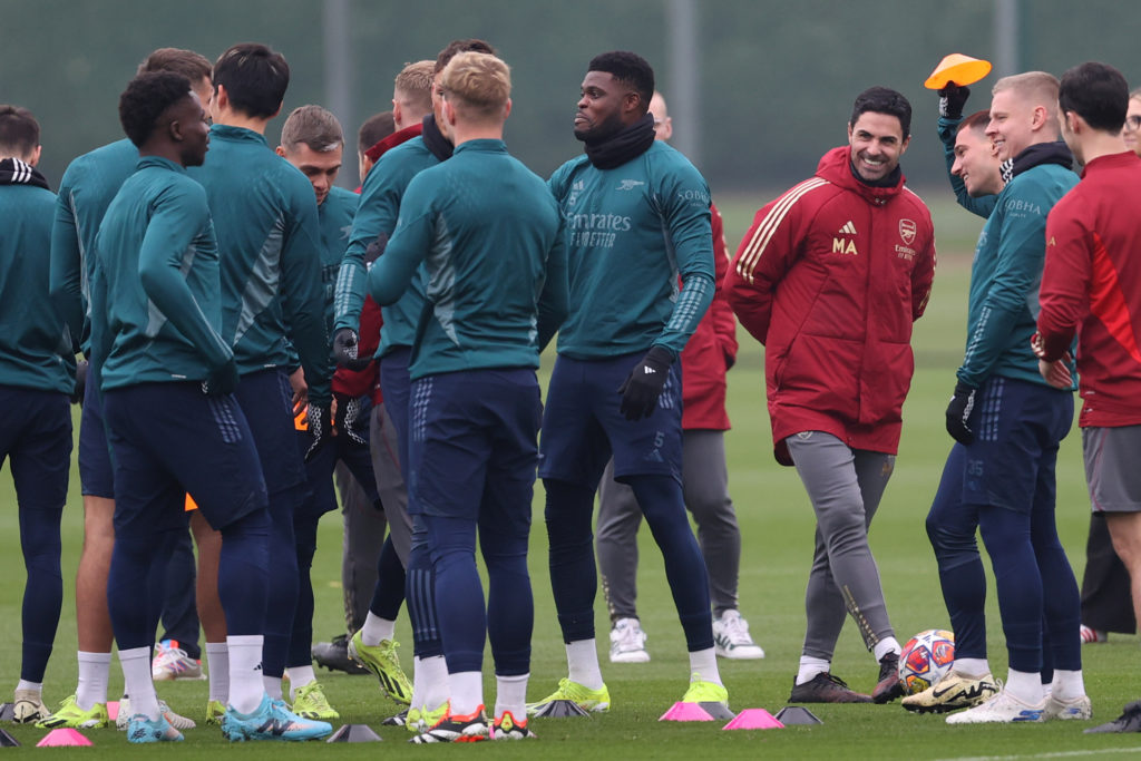 Arsenal FC Training Session And Press Conference - UEFA Champions League 2023/24