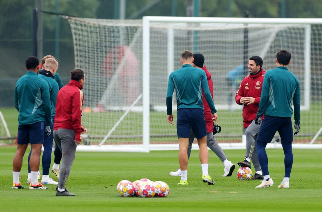 Arsenal FC Training Session And Press Conference - UEFA Champions League 2023/24