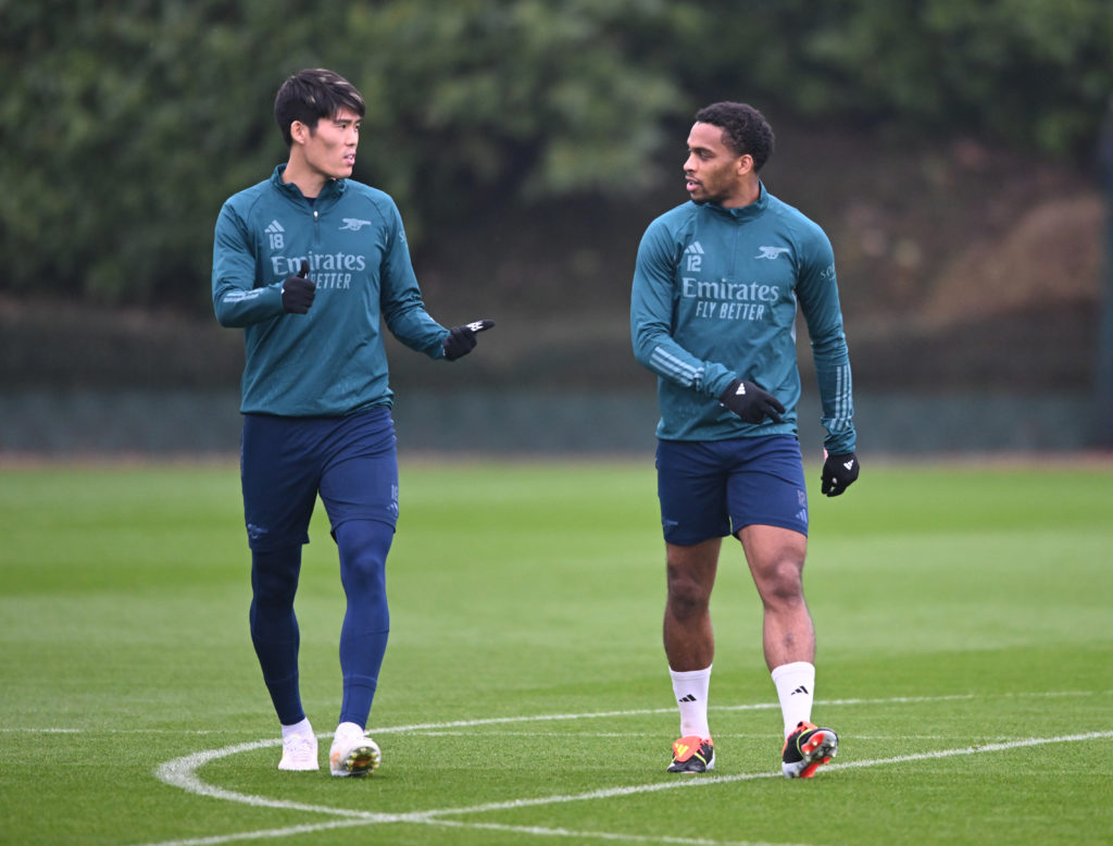 Arsenal FC Training Session And Press Conference - UEFA Champions League 2023/24