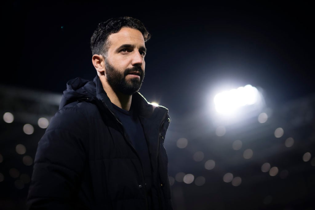 Ruben Amorim, head coach of Sporting CP, looks on prior to