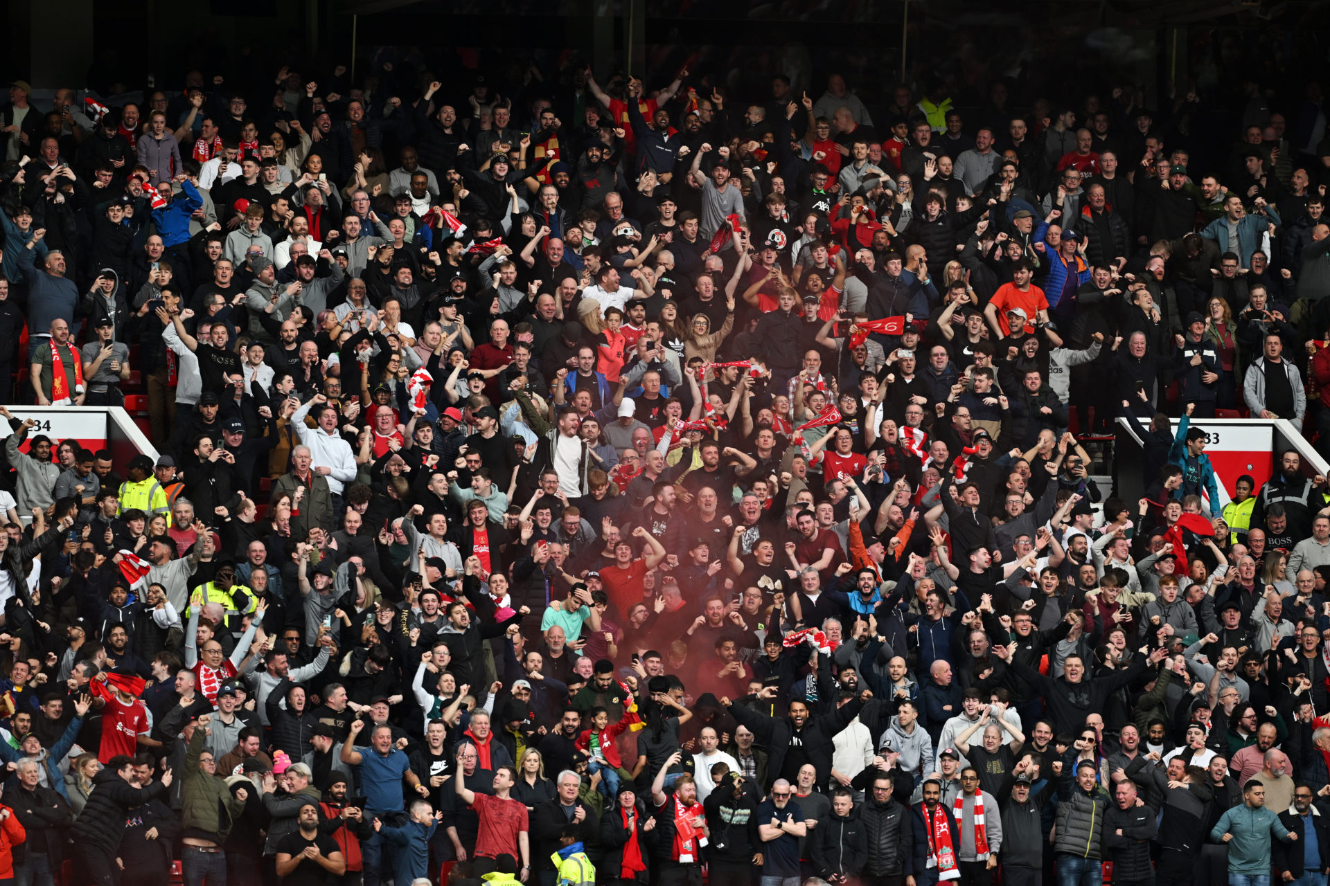 What Liverpool fans did in the Old Trafford stands as soon as Mo Salah ...