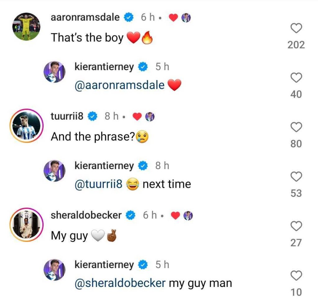 Arsenal star Aaron Ramsdale praises Gunners teammate Kieran Tierney