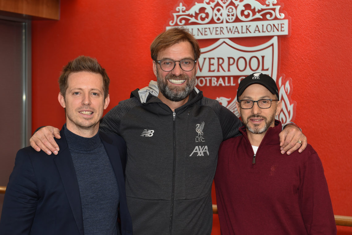 (THE SUN OUT, THE SUN ON SUNDAY OUT) Jurgen Klopp Signs A Contract Extension and chats with Sporting Director Michael Edwards and Mike Gordon FSG P...