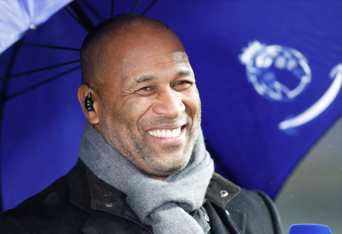 ELes Ferdinand former footballer now TV pundit with Amazon Prime TV before the Premier League match between Tottenham Hotspur and West Ham United a...