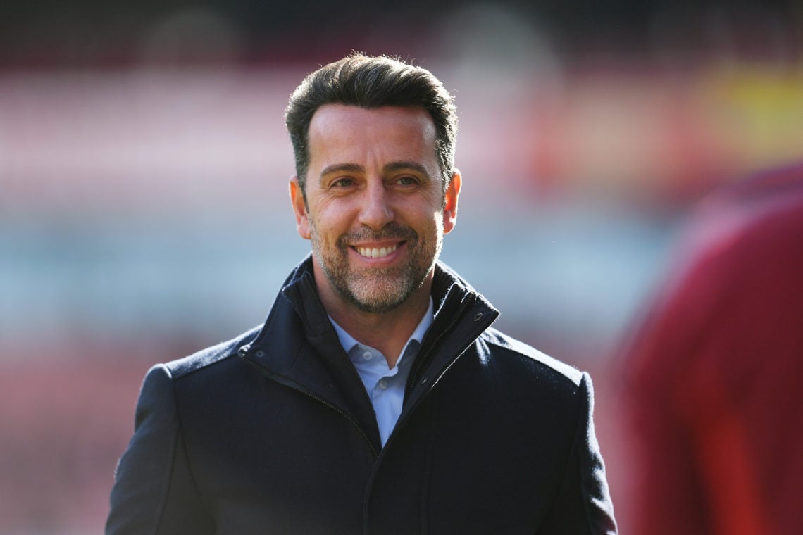 Edu Gaspar, Sporting Director of Arsenal looks on prior to the Barclays Women's Super League match between Arsenal FC and Tottenham Hotspur at Emir...