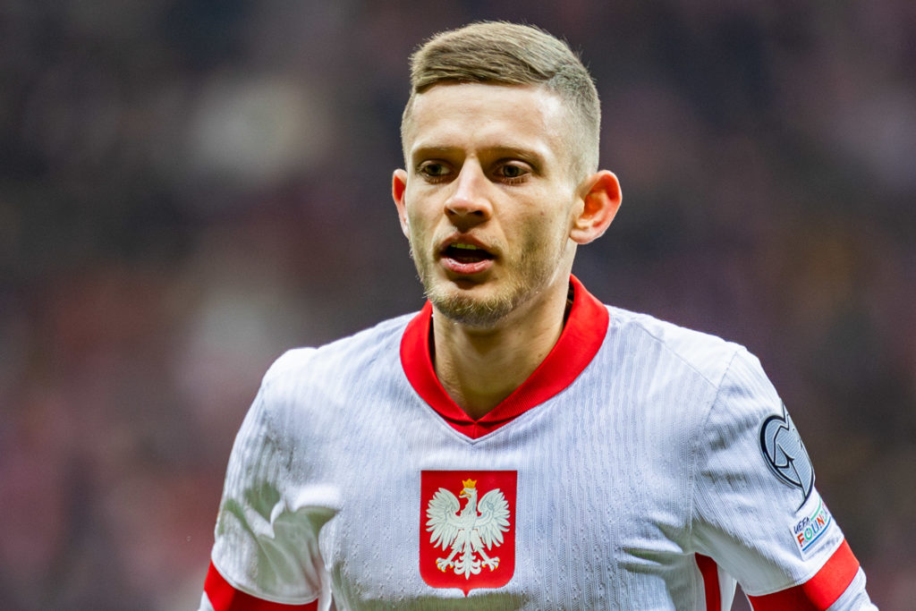 Sebastian Szymanski of Poland seen in action during the UEFA