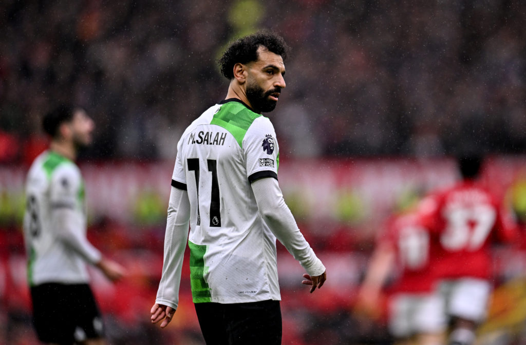 (THE SUN OUT, THE SUN ON SUNDAY OUT) Mohamed Salah of Liverpool during the Premier League match between Manchester United and Liverpool FC at Old T...