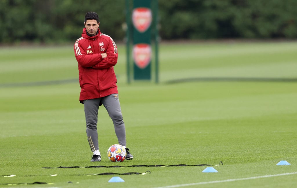 Arsenal FC Training Session And Press Conference - UEFA Champions League 2023/24