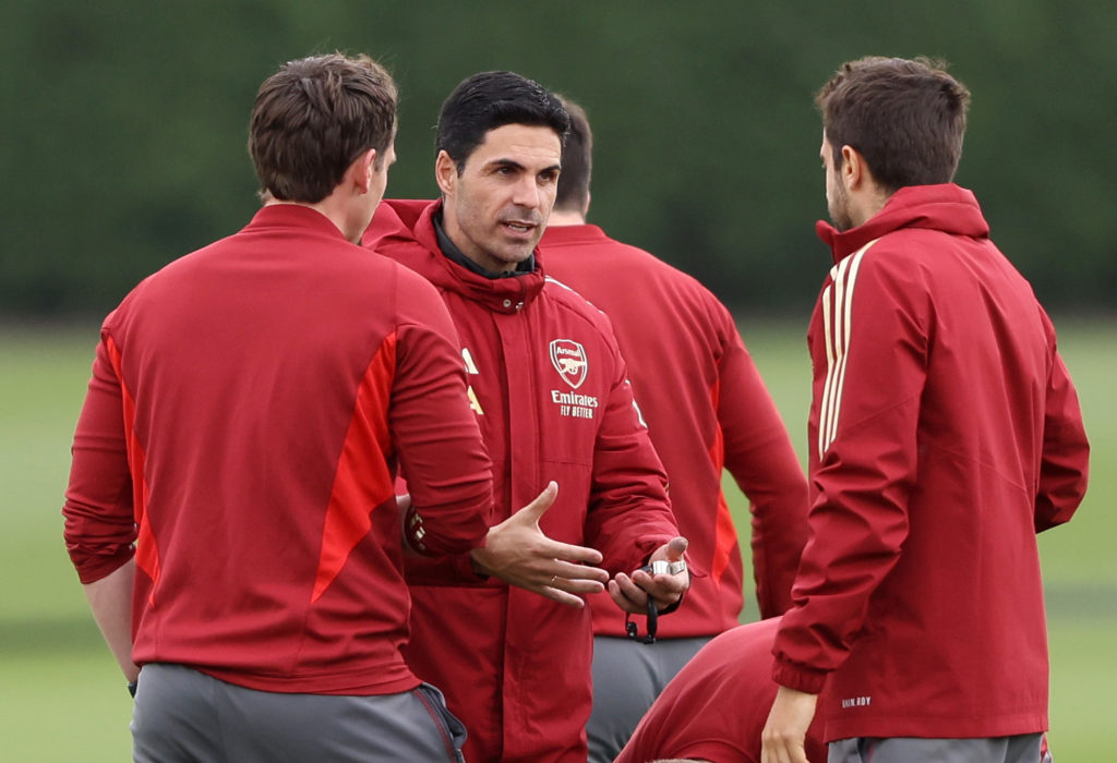 Arsenal FC Training Session And Press Conference - UEFA Champions League 2023/24