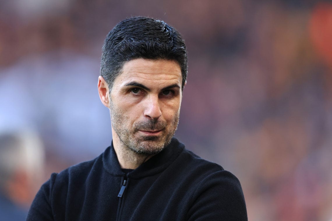 Mikel Arteta the head coach / manager of Arsenal during the Premier League match between Wolverhampton Wanderers and Arsenal FC at Molineux on Apri...