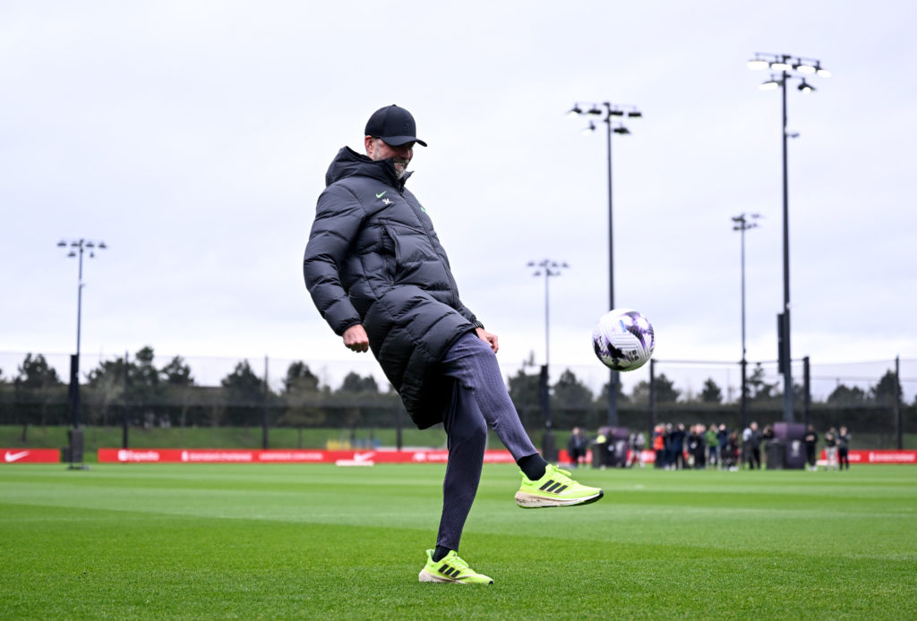 Liverpool FC  Training Session And Press Conference - UEFA Europa League 2023/24