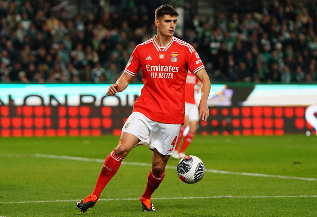 Antonio Silva of SL Benfica in action during the Portuguese Cup Semi Final 1st Leg match between Sporting CP and SL Benfica at Estadio Jose Alvalad...