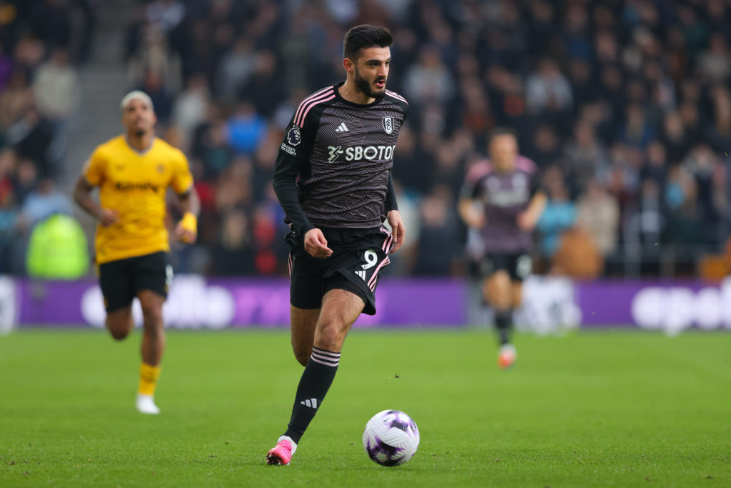 Armando Broja of Fulham during the Premier League match between Wolverhampton Wanderers and Fulham FC at Molineux on March 09, 2024 in Wolverhampto...