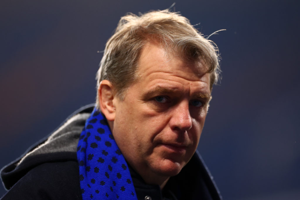 Chelsea owner Tood Boehly looks on following the Premier League match between Chelsea FC and Newcastle United at Stamford Bridge on March 11, 2024 ...