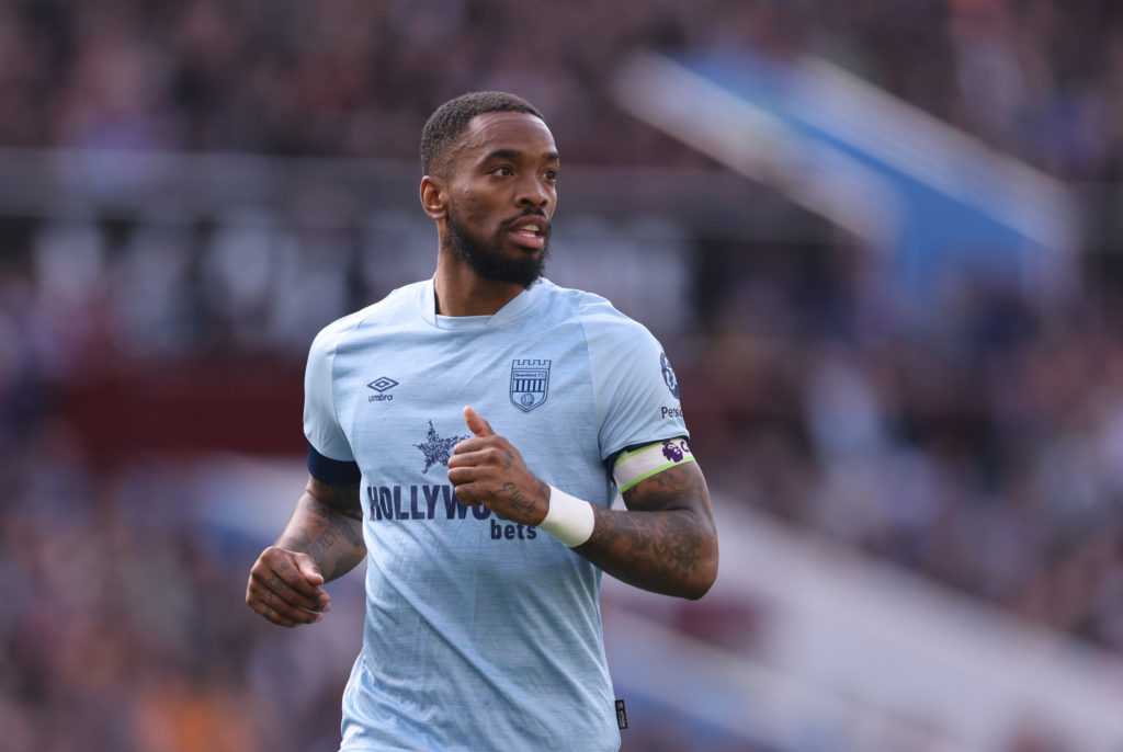 Ivan Toney of Brentford during the Premier League match between Aston Villa and Brentford FC at Villa Park on April 6, 2024 in Birmingham, England.