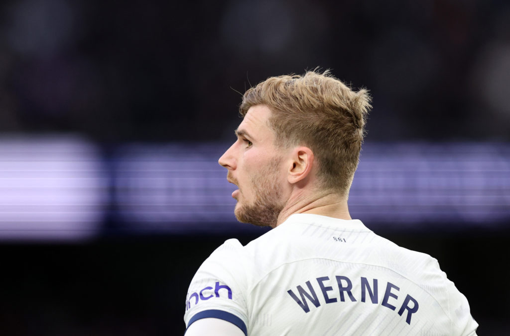 Timo Werner of Tottenham Hotspur during the Premier League match between Tottenham Hotspur and Nottingham Forest at Tottenham Hotspur Stadium on Ap...