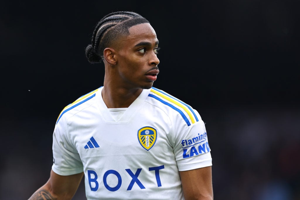 Crysencio Summerville of Leeds United during the Sky Bet Championship match between Leeds United and Southampton FC at Elland Road on May 4, 2024 i...