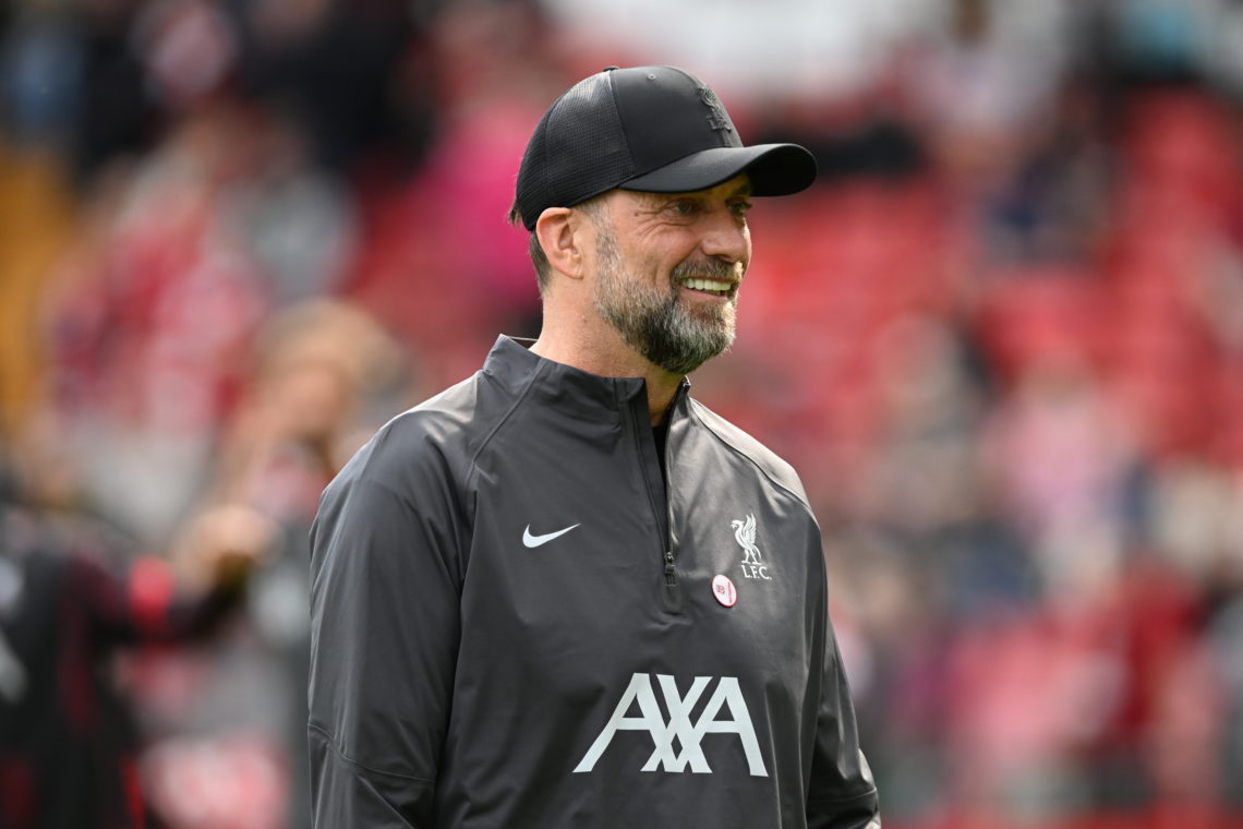 (THE SUN OUT. THE SUN ON SUNDAY OUT)  Jurgen Klopp manager of Liverpool during the warm-up before the Premier League match between Liverpool FC and...