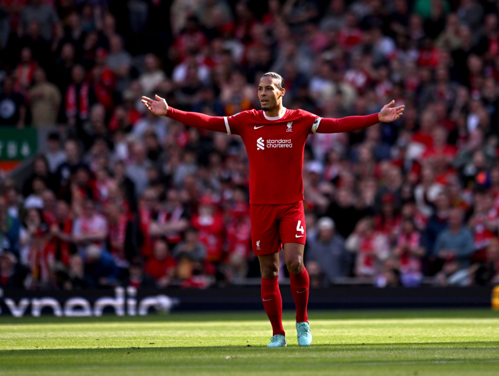 (THE SUN OUT, THE SUN ON SUNDAY OUT) Virgil van Dijk captain of Liverpool during the Premier League match between Liverpool FC and Tottenham Hotspu...