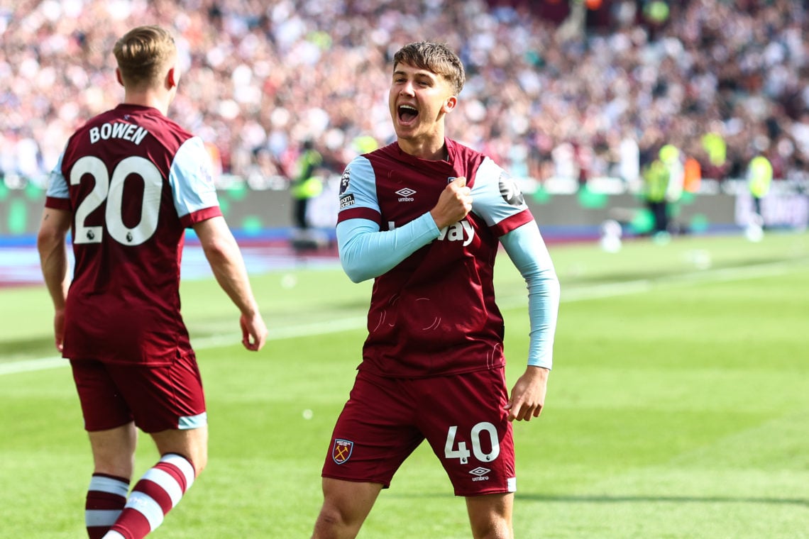 Declan Rice sends five words to George Earthy after he scores first ...