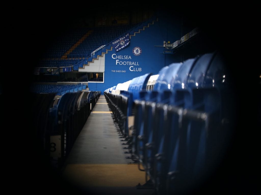 A general view of Stamford Bridge ahead the U18 Premier League Final between Chelsea FC U18 and Manchester United FC U18 at Stamford Bridge on May ...