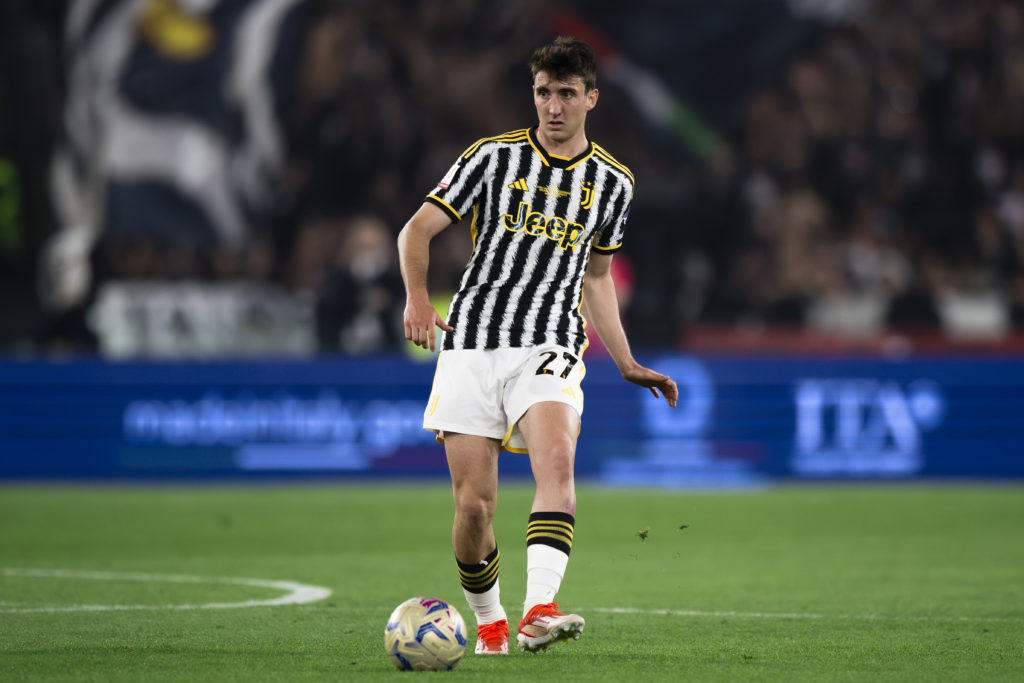Andrea Cambiaso of Juventus FC in action during the Coppa