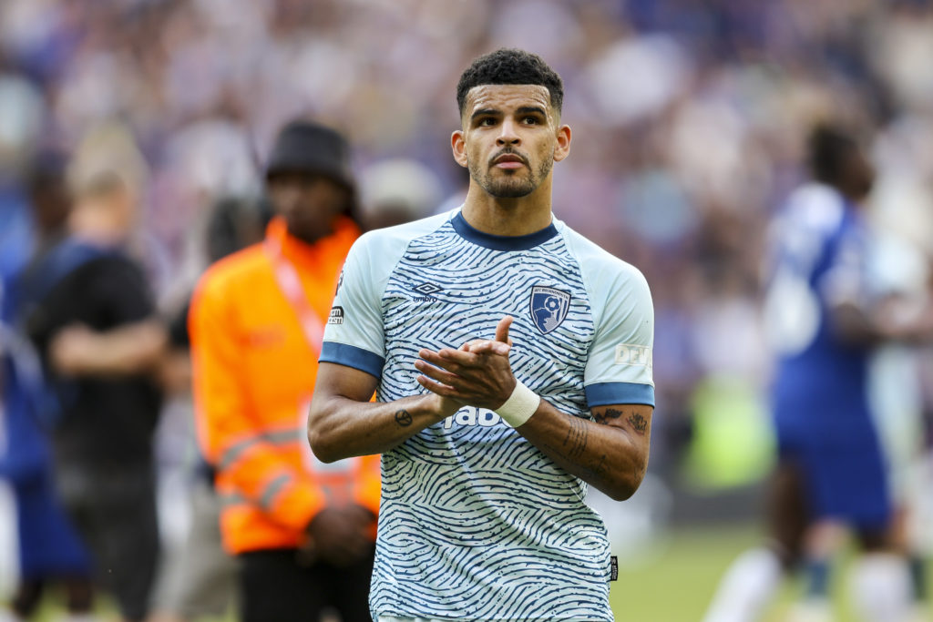 Dominic Solanke of Bournemouth after his sides 2-1 defeat during the Premier League match between Chelsea FC and AFC Bournemouth at Stamford Bridge...