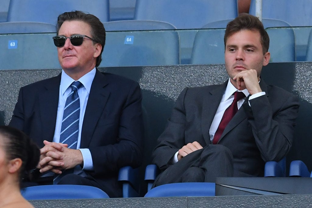 Dan Friedkin and Ryan Friedkin during the friendly match Roma v Shakhtar Donetsk at the Olympic Stadium. Rome (Italy), August 07th, 2022