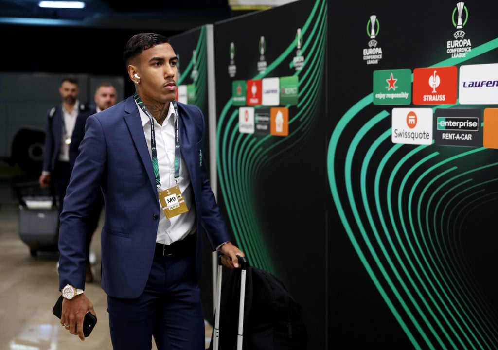 Rwan Cruz of PFC Ludogorets 1945 arrives at the stadium prior to the UEFA Europa Conference League 2023/24 match between Fenerbahce SK and PFC Ludo...