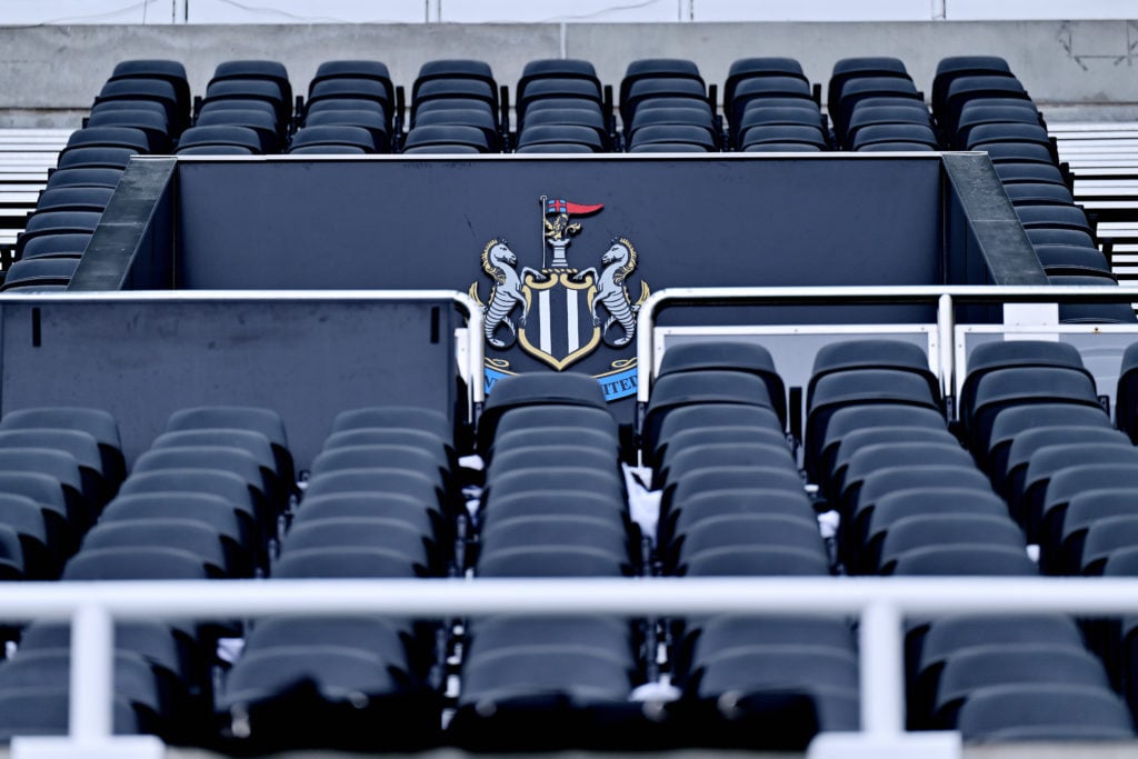 A general view before the Premier League match between Newcastle United and Everton FC at St. James Park on April 02, 2024 in Newcastle upon Tyne, ...