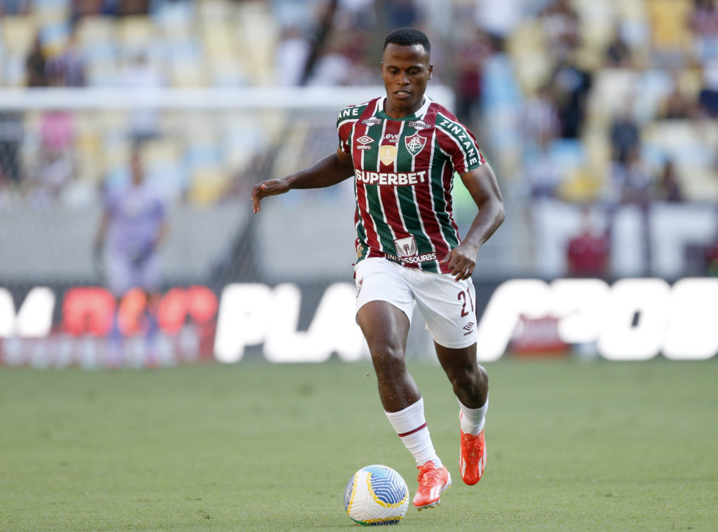Jhon Arias of Fluminense in action ,during the Brasileirao 2024 match between Fluminense and Vasco da Gama at Maracana Stadium on April 20, 2024 in...