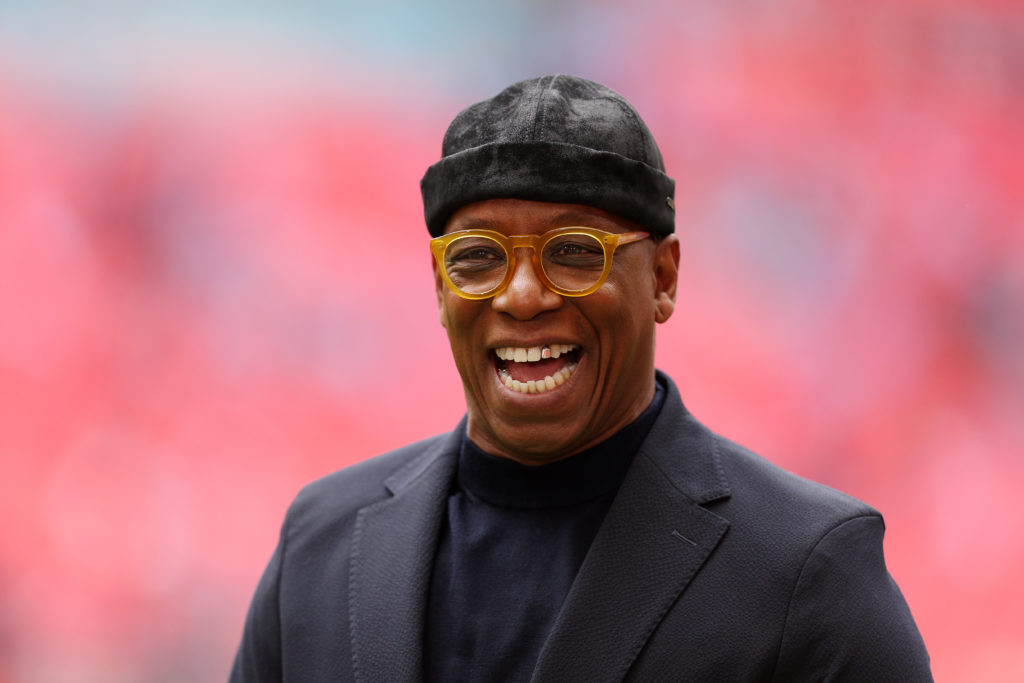 Ian Wright looks on prior to the Emirates FA Cup Semi Final match between Coventry City and Manchester United at Wembley Stadium on April 21, 2024 ...