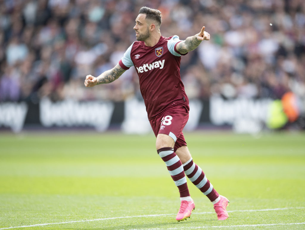 Danny Ings of West Ham United during the Premier League match between West Ham United and Fulham FC at London Stadium on April 14, 2024 in London, ...