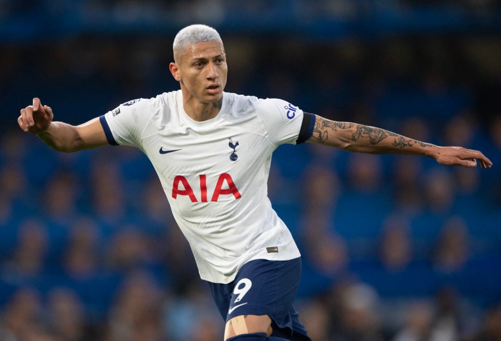 de Andrade Richarlison of Tottenham Hotspur during the Premier League match between Chelsea FC and Tottenham Hotspur at Stamford Bridge on May 02, ...