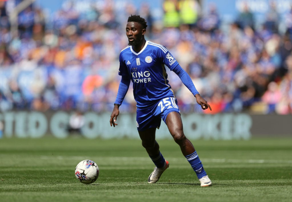 Wilfred Ndidi of Leicester City  during the Sky Bet Championship match between Leicester City and Blackburn Rovers at The King Power Stadium on May...