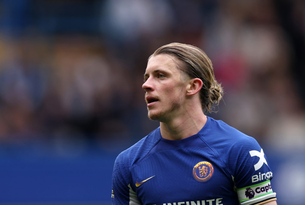 Conor Gallagher of Chelsea  during the Premier League match between Chelsea FC and West Ham United at Stamford Bridge on May 05, 2024 in London, En...