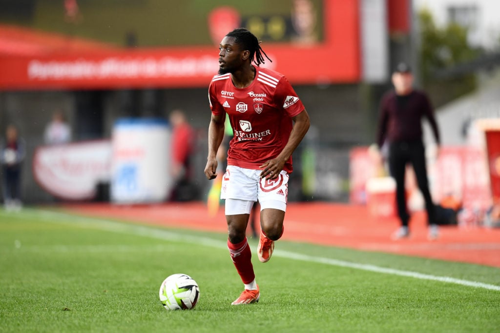 02 Bradley LOCKO (sb29) during the Ligue 1 Uber Eats match between Brest and Reims at Stade Francis-Le Ble on May 10, 2024 in Brest, France.