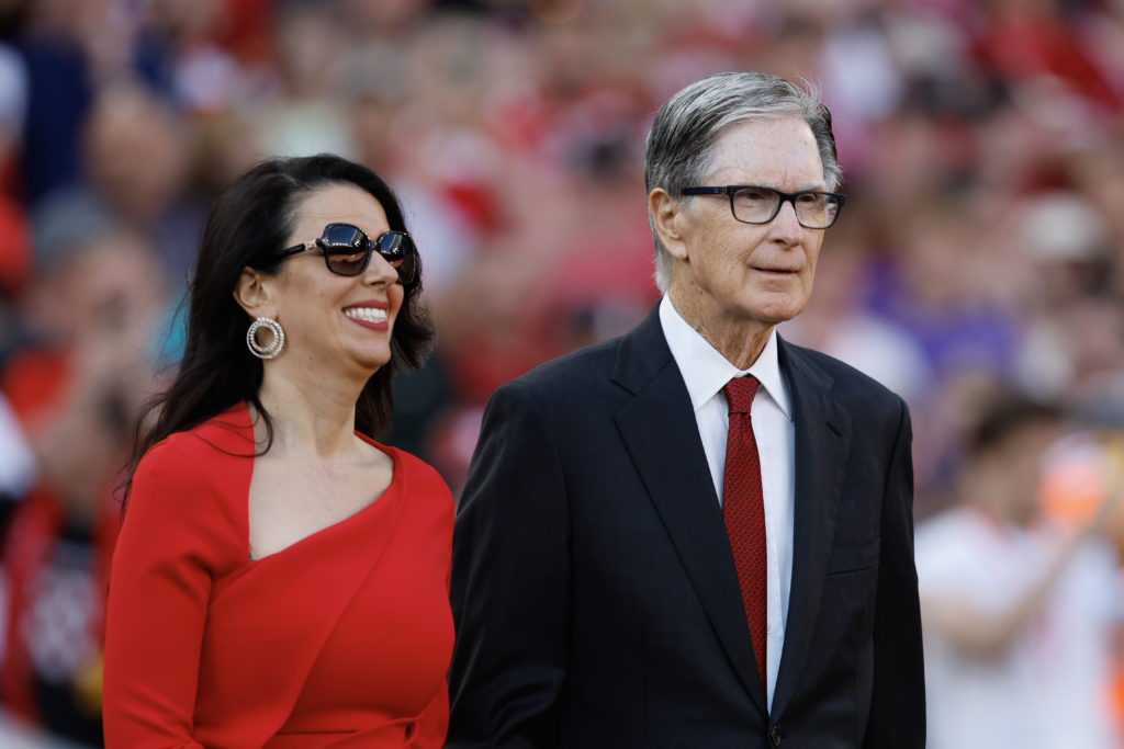 Liverpool owner John W. Henry and his wife Linda Puzzuti after the Premier League match between Liverpool FC and Wolverhampton Wanderers at Anfield...