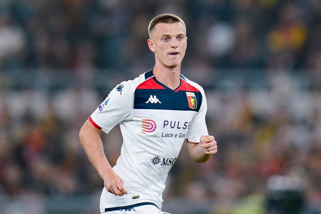 Albert Gudmundsson of Genoa CFC looks on during the Serie A TIM match between AS Roma and Genoa CFC at Stadio Olimpico on May 19, 2024 in Rome, Italy.