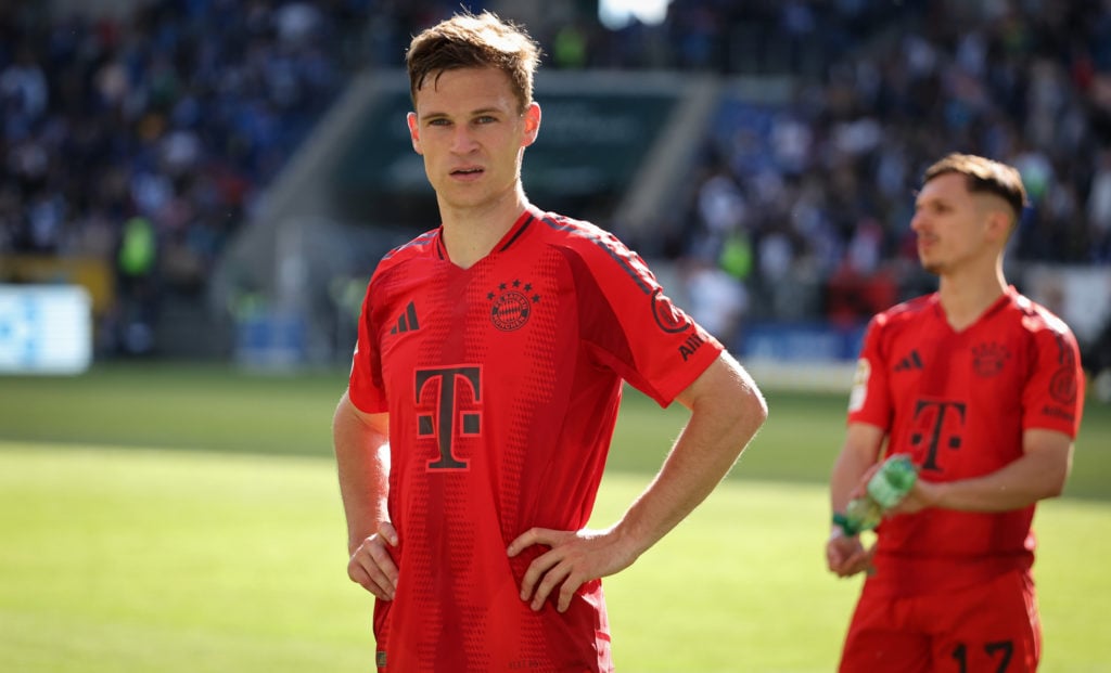 Joshua Kimmich of Bayern Muenchen look dejected after the team´s defeat  the Bundesliga match between TSG Hoffenheim and FC Bayern München at PreZe...