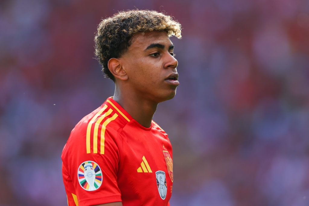 Lamine Yamal of Spain during the UEFA EURO 2024 group stage match between Spain and Croatia at Olympiastadion on June 15, 2024 in Berlin, Germany.