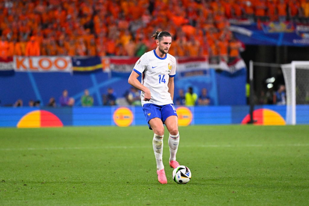 Adrien RABIOT of France during the UEFA Euro 2024 Group D match between Netherlands and France at Red Bull Arena on June 21, 2024 in Leipzig, Germany.