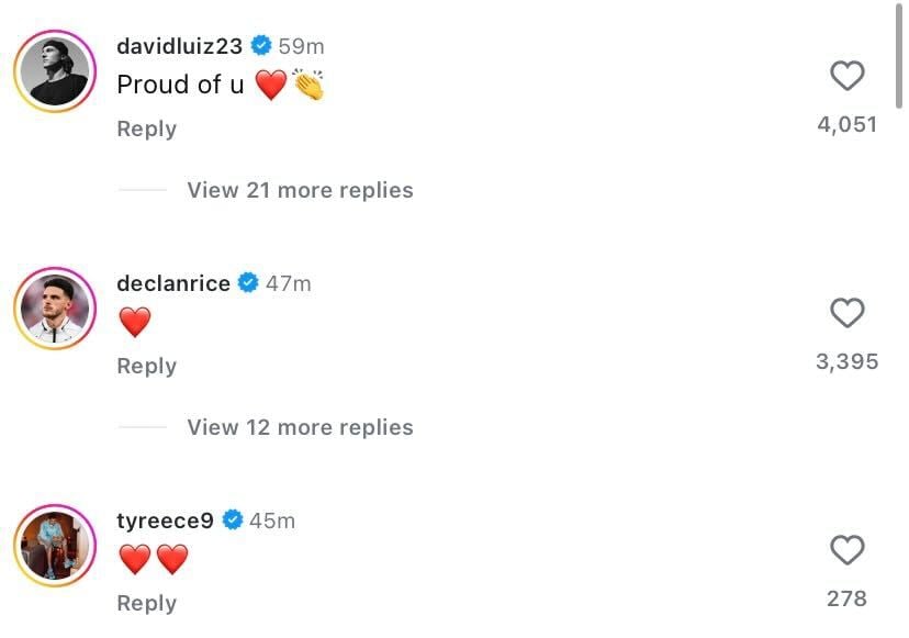 David Luiz and Declan Rice send messages to Arsenal's Bukayo Saka after England disappointment.