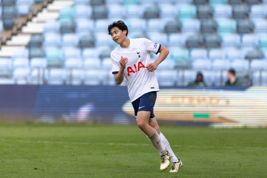 Han Willhoft-King is playing in the FA Youth Cup Quarter Final between Manchester City Under 18s and Tottenham Hotspur Under 18s at the Joie Stadiu...