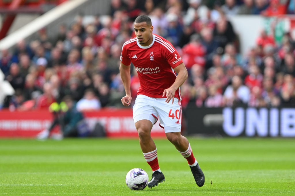 Murillo is playing for Nottingham Forest in the Premier League match against Wolverhampton Wanderers at the City Ground in Nottingham, England, on ...