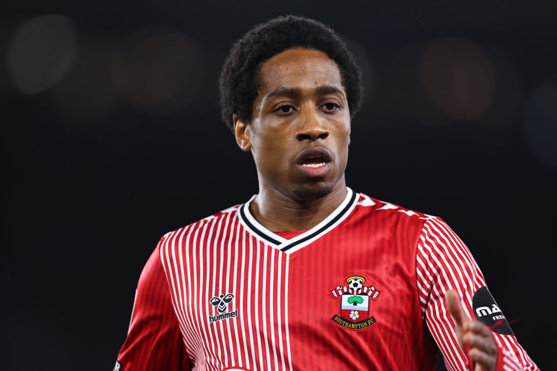 Kyle Walker-Peters of Southampton during the Sky Bet Championship match between Leicester City and Southampton FC at The King Power Stadium on Apri...