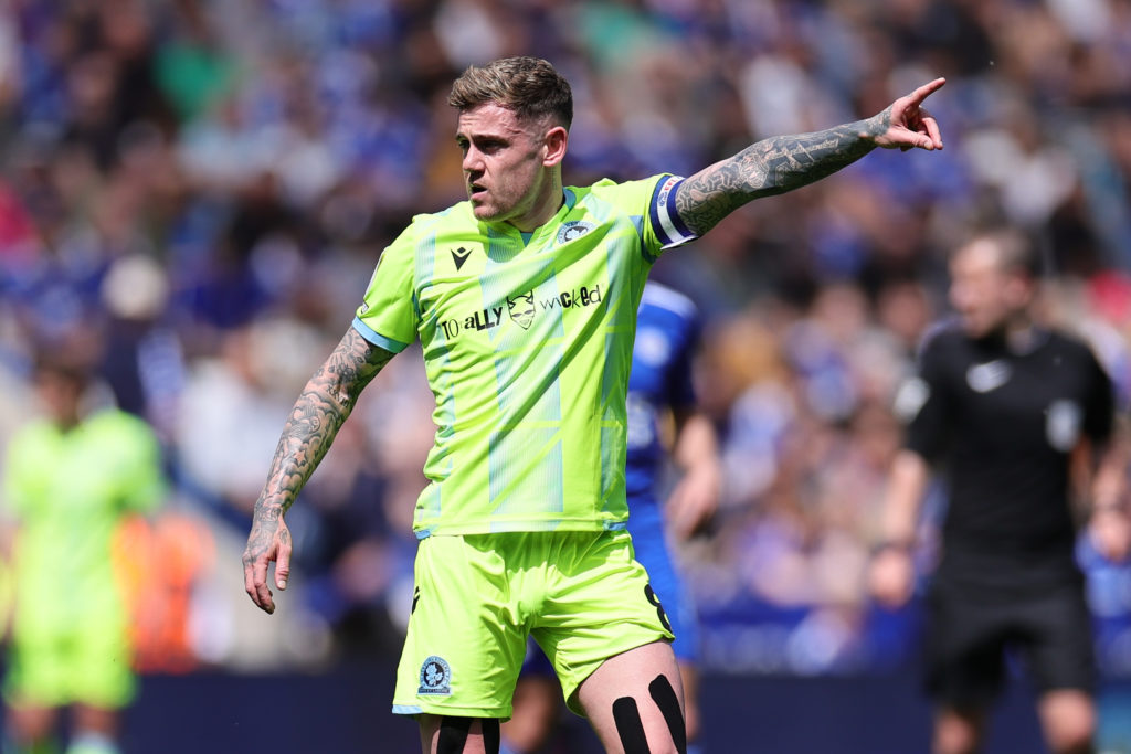 Sammie Szmodics of Blackburn Rovers is playing during the Sky Bet Championship match between Leicester City and Blackburn Rovers at the King Power ...