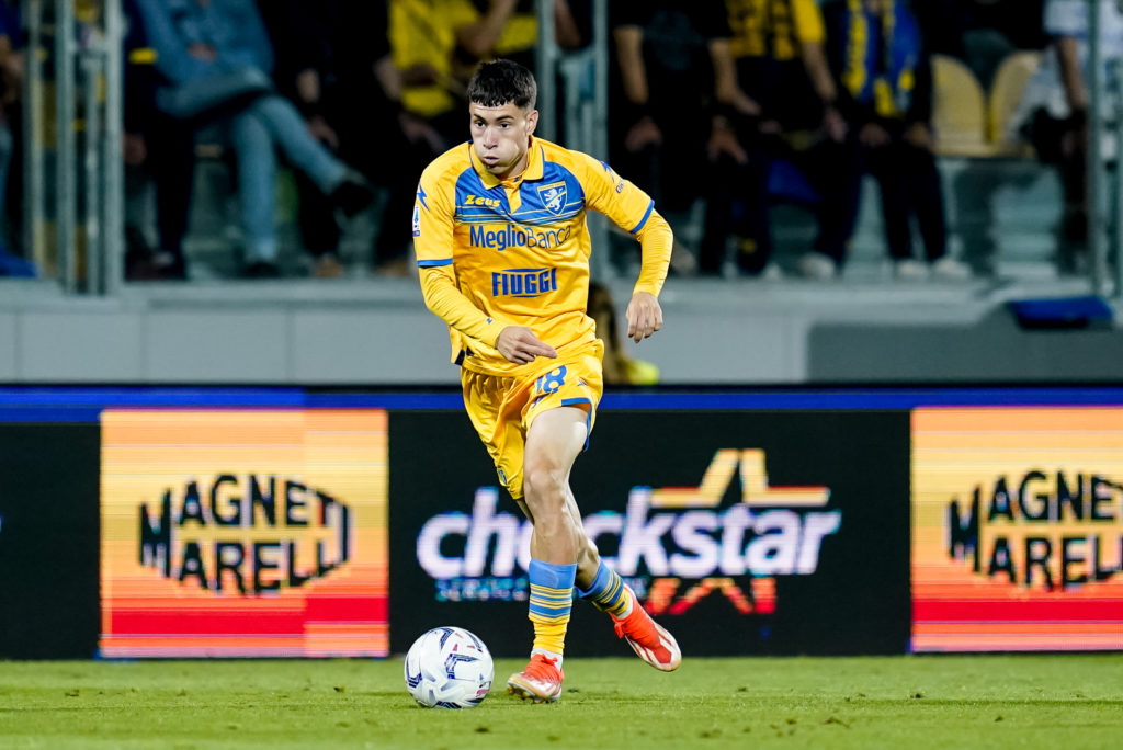 Matias Soule' of Frosinone Calcio during the Serie A TIM match between Frosinone Calcio and Udinese Calcio at Stadio Benito Stirpe on May 26, ...